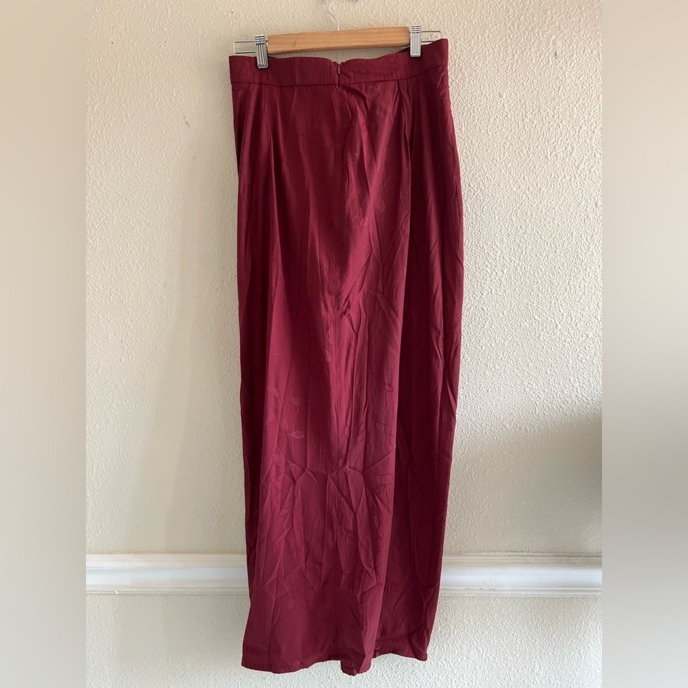 Sabina Musayev Aster Skirt in Garnet Burgundy Medium Feminine Whimsigoth Luxe - Picture 3 of 11